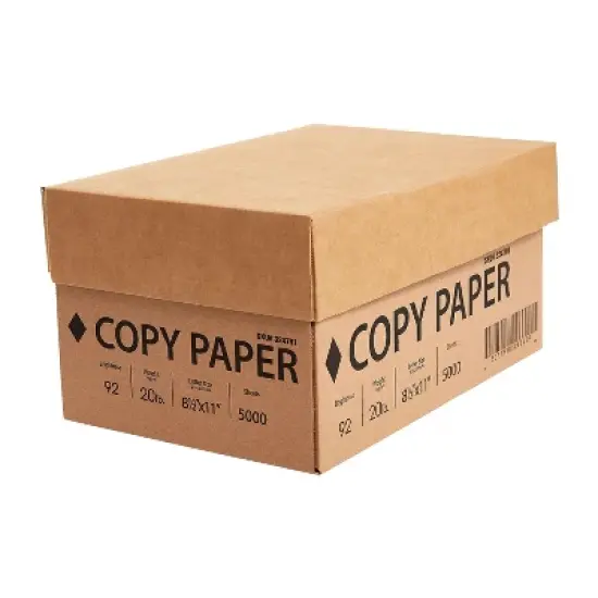 Staples 8.5" x 11" Copy Paper 20 lbs 92 Brightness 5000/Carton (324791) image {3}