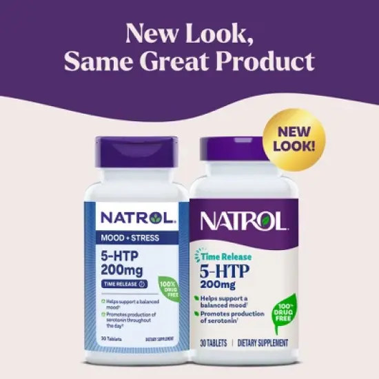 Natrol 5-HTP Mood & Stress 200mg Tablets - 30ct image {8}