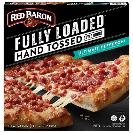 Red Baron Fully Loaded Pepperoni Hand Tossed Crust Frozen Pizza - 28.7oz image {9}