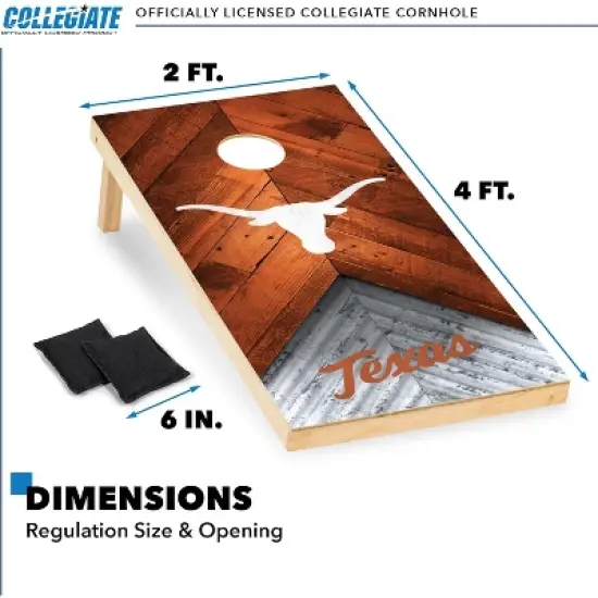 NCAA Texas Longhorns 2'x4' Wood Cornhole Set image {5}