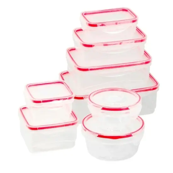 Lexi Home Plastic Containers with Snap Lock Lids (Set of 8) image {2}
