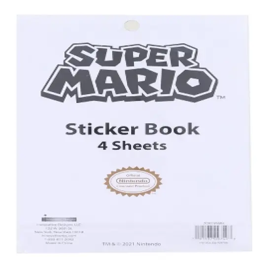Innovative Designs Super Mario Sticker Book  | 4 Sheets | Over 300 Stickers image {1}