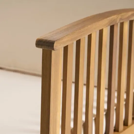 Set of 2 Wooden Accent Chairs with Cushions, Slatted Back Barrel Lounge Chairs for Living Room, Bedroom, or Patio Seating Area-Maison Boucle image {6}