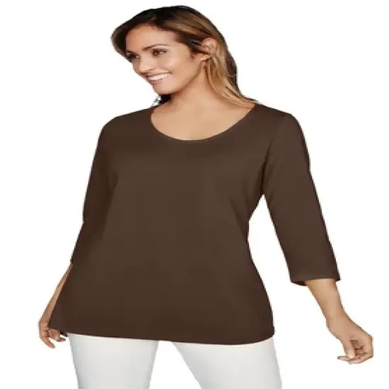 Jessica London Women&rsquo;s Plus Size Scoop-Neck Tee image {8}