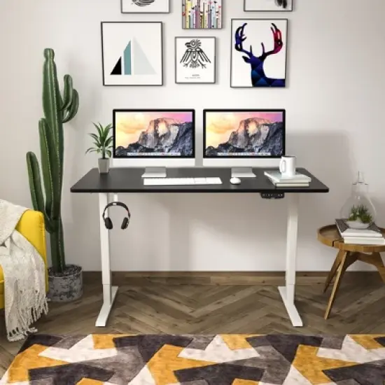 Costway Ergonomic  Electric Adjustable Standing up Desk Dual Motor w/ Controller image {3}