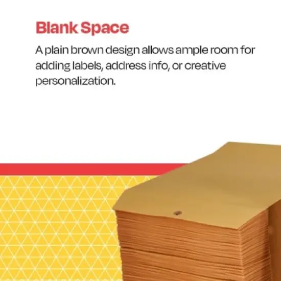 School Smart Kraft Envelopes with Clasp, 6-1/2 x 9-1/2 Inches, Pack of 100 image {5}