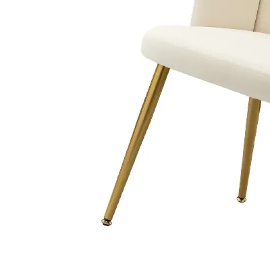 Barbara Contemparary Velvet Vanity Stool for Makeup Room, Moden Accent Side Chairs for Living Room with Shell Back and Golden Metal Legs | ARTFUL LIVING DESIGN image {11}