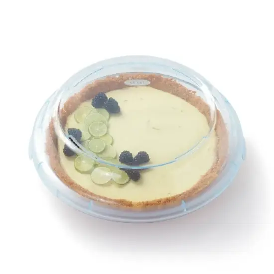 OXO Glass Deep Dish Pie Plate with Lid: Round Pie Pan & Carrier, Dishwasher-Safe, 44.8 Volume Capacity image {3}