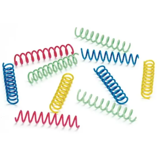 Spot Thin & Colorful Springs Cat Toy - 10 Pack image {2}