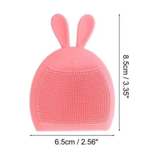 Unique Bargains Silicone Facial Cleansing Brush 3.35"x2.56"x0.63" 1 Pc image {3}