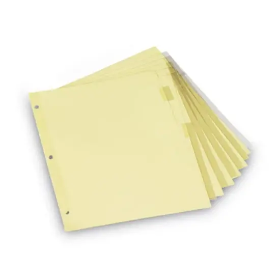Universal Insertable Tab Index, 8-Tab, 11 x 8.5, Buff, Clear Tabs, 6 Sets image {1}