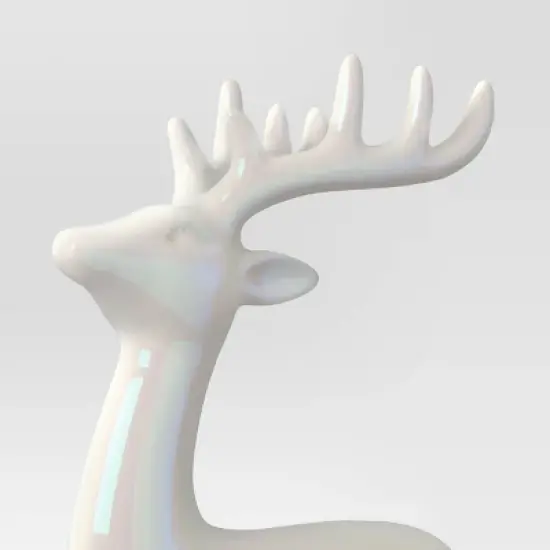 Christmas Ceramic Iridescent Deer Figural - Wondershop&trade; image {2}