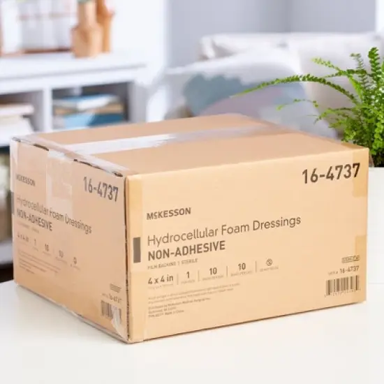 McKesson Foam Dressing, Film Backing, 4 x 4 in image {6}