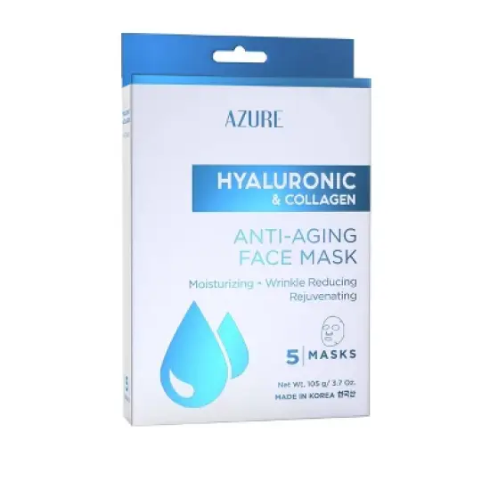 Azure Skincare Hyaluronic and Collagen Sheet Mask - 5ct image {3}