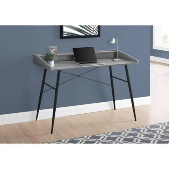 Sapphtopaz Home Office Desks 47.25" Contemporary Computer Desk with Open Storage Shelf and Metal Frame Gaming Desk Office Desk for Home Office image {9}