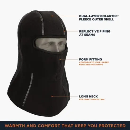 RefrigiWear Extreme Dual-Layer Warm Polartec Fleece Balaclava Full Face Mask image {2}