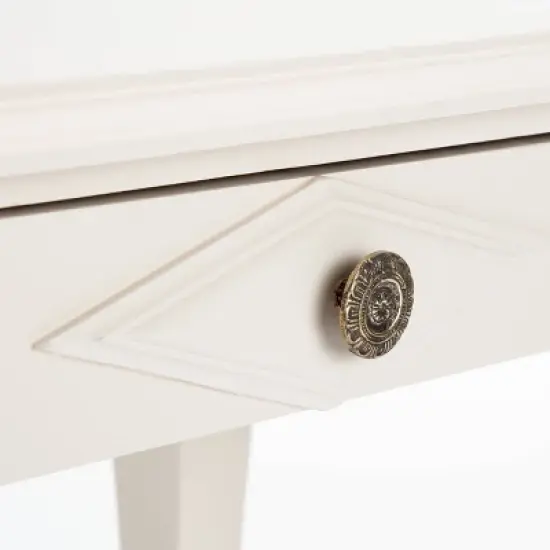 Collins Side Table with Drawer Cream - Finch image {2}