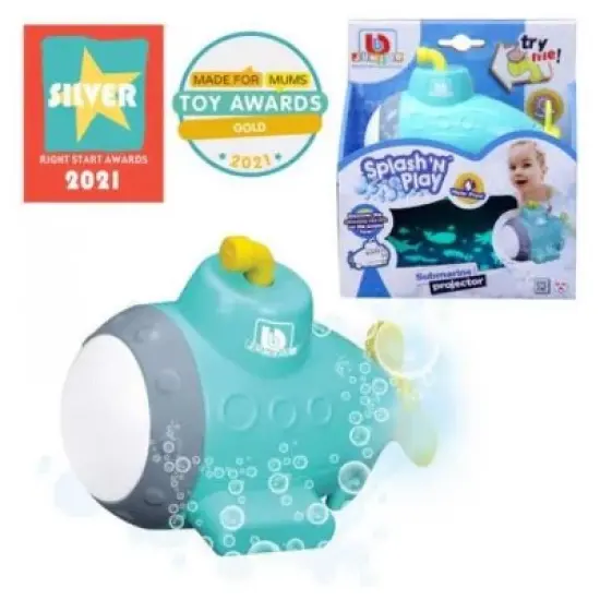 Maisto BB Junior Submarine with Underwater Projector, Bath Toy for Ages 12 Months+, Blue image {2}