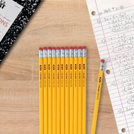 School Smart No 2 Pencils, Hexagonal with Latex-Free Erasers, Pack of 144 image {4}