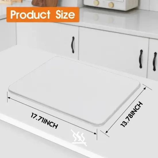 18"x14" Quick Dry Diatomite Kitchen Mat, , Non-Slip Drying Pad for Countertop 2 Pack image {1}