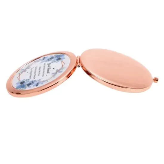 Unique Bargains Double Sided Makeup Mirror Rose Gold Tone 1 Pc image {4}
