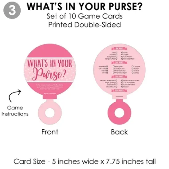 Big Dot of Happiness Baby Girl - 4 Pink Baby Shower Games - 10 Cards Each - Gamerific Bundle image {5}