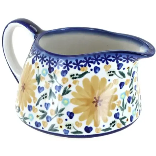 Blue Rose Polish Pottery 50A WR Unikat Gravy Boat image {6}