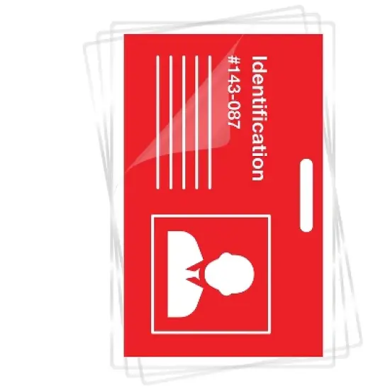 Fellowes Laminating Pouches Punched 2-5/8"x3-7/8 100/PK CL 52016 image {1}