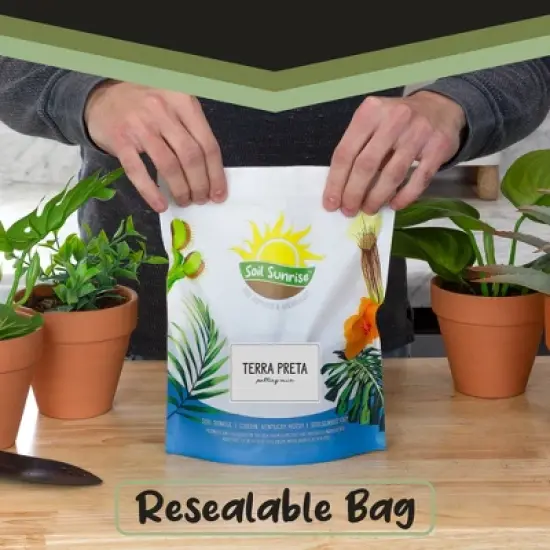 Soil Sunrise Terra-Preta Inspired Potting Soil, Biochar-Enriched Sustainable Mix for Indoor/Outdoor  Plants image {7}