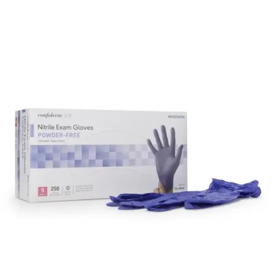 McKesson Confiderm&reg; 3.0 Nitrile Exam Glove, Small, Blue image {4}