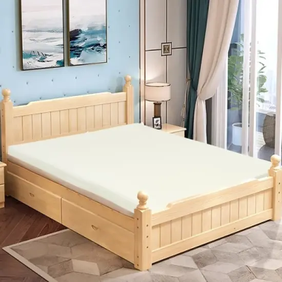 3'' Bed Mattress Topper Air Cotton for All Night&rsquo;s Comfy Soft Mattress Pad image {2}