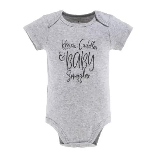 The Peanutshell Baby Girl Short Sleeve Bodysuits, 5-Pack, Purple/Grey/Mint, Newborn to 24 Months image {5}