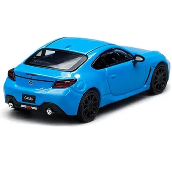 Toyota GR86 RHD (Right Hand Drive) Neptune Blue 1/64 Diecast Model Car by Pop Race image {2}