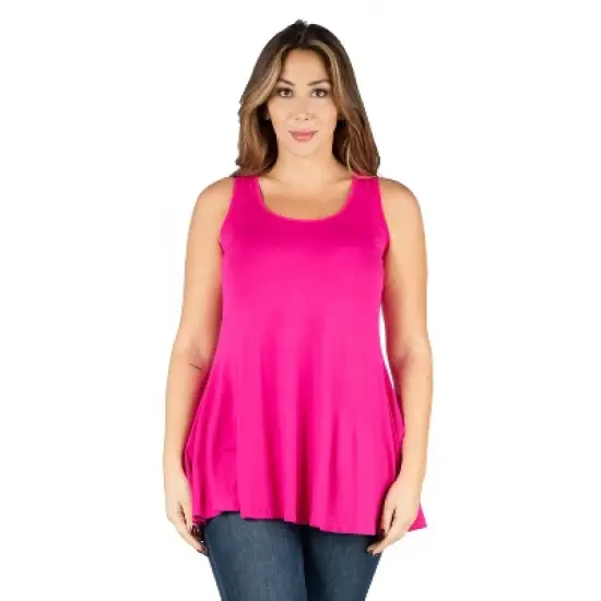 24seven Comfort Apparel Women's Plus Tunic Tank Top image {5}