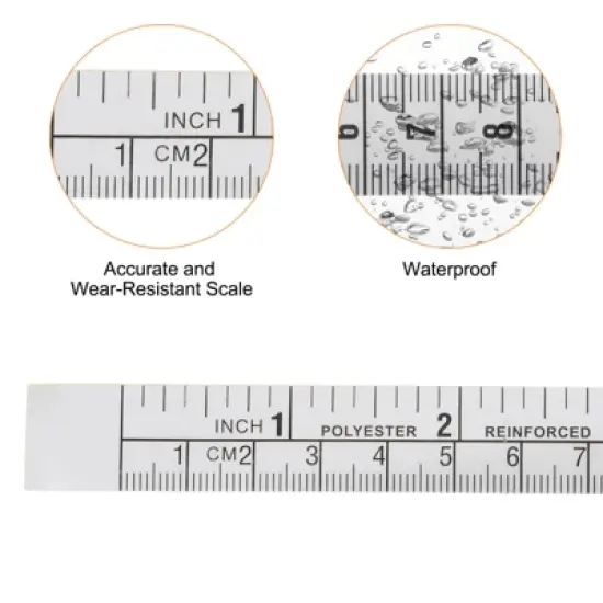 Unique Bargains Self-Adhesive Measuring Tape English Metric Left to Right image {3}