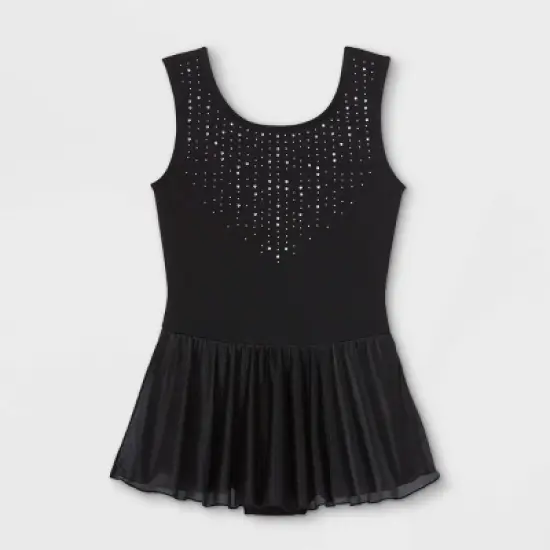 Girls' Dancewear Tank Leotard with Skirt - Cat & Jack&trade; Black image {2}