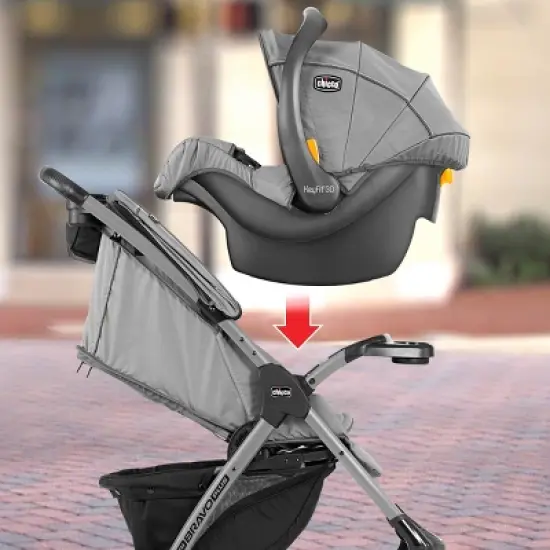 Chicco Mini Bravo Plus Travel System - Slate Gray image {4}