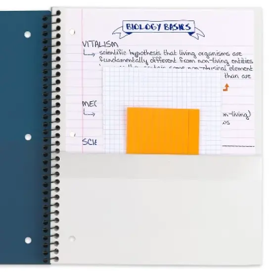 Five Star 220 Sheets 5 Subject Wide Ruled Customizable Notebook Feature Rich Teal: Spiral, 3 Hole Punched, Pockets image {2}