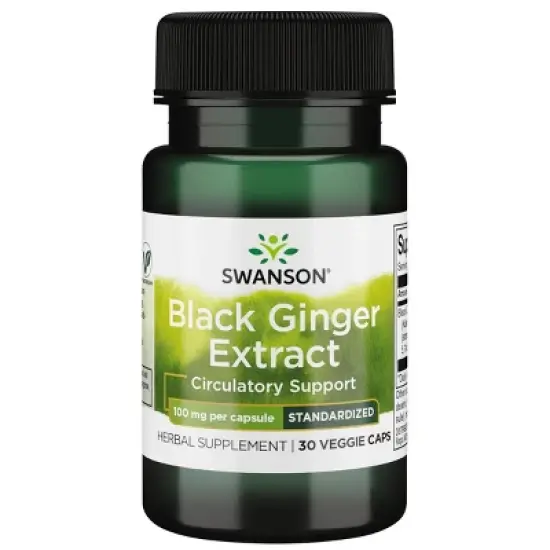 Swanson Black Ginger Extract - Standardized 100 mg 30 Veg Caps image {5}