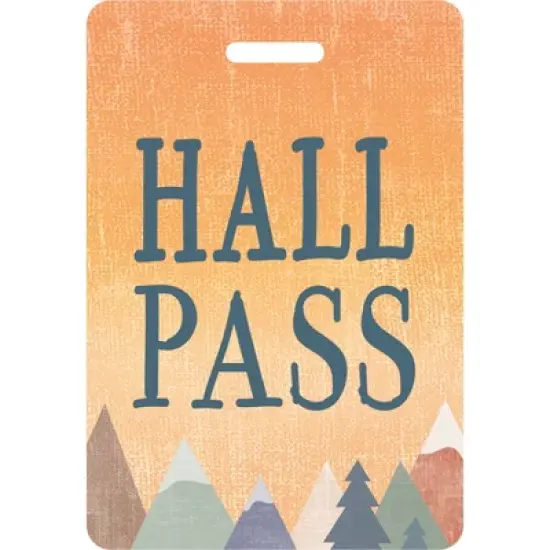 Teacher Created Resources&reg; Moving Mountains Hall Pass with Lanyard, Set of 4 image {1}
