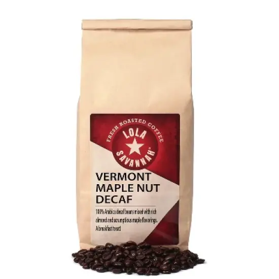 Lola Savannah Vermont Maple Nut Whole Bean Decaf Coffee - 80oz image {8}