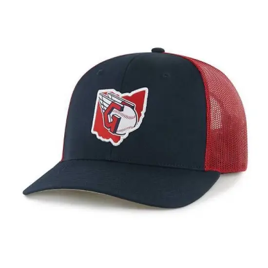 MLB Cleveland Guardians Gaze Hat: Adjustable Snapback, Team Logo, Mesh Fabric image {3}