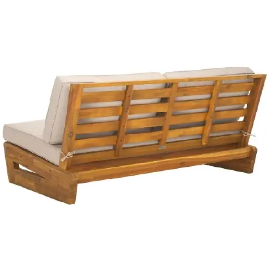 Chester 2 Seater Sofa - Indoor/Outdoor - PAT7322 - Natural/Light Grey - Safavieh image {5}