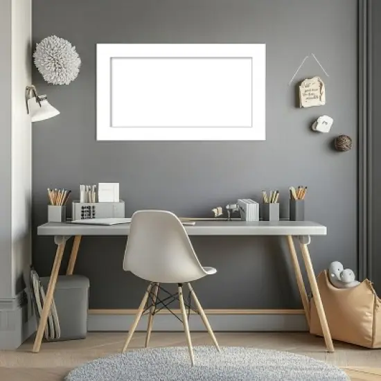 Amanti Art Wedge White Framed Dry Erase Magnetic Board image {8}