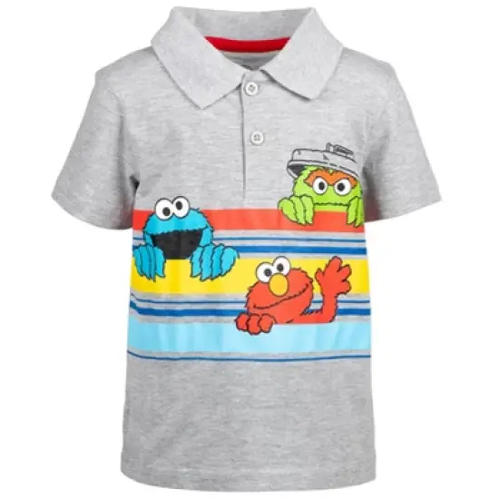 Sesame Street Elmo Cookie Monster Oscar the Grouch Baby Polo Shirt and Shorts Infant image {2}