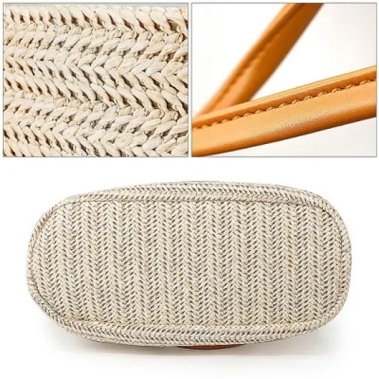 Gearonic Straw Beach Bag tote Shoulder Bag image {3}