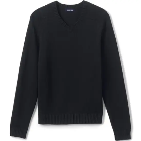 School Uniform Young Men's Cotton Modal V-neck Sweater image {2}