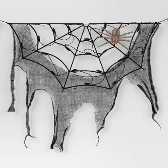 70" LED Lit Spider Webs with Gauze Halloween Novelty Silhouette Lights - Hyde and EEK! Boutique&trade; image {3}