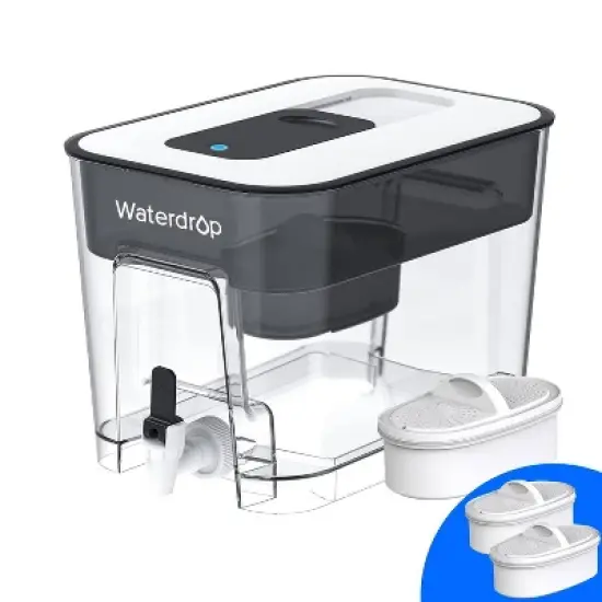 Waterdrop 200gal Long-Life 40 Cup Large Water Filter Dispenser with 1 Filter image {9}