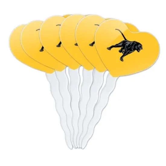 Prairie View A&M Secondary Logo Heart Love Cupcake Picks Toppers Decoration Set of 6 image {7}